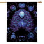 Virgo And Astrological Signs Print House Flag