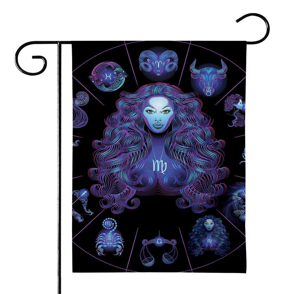 Virgo And Astrological Signs Print House Flag
