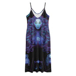 Virgo And Astrological Signs Print Jersey Midi Cami Dress