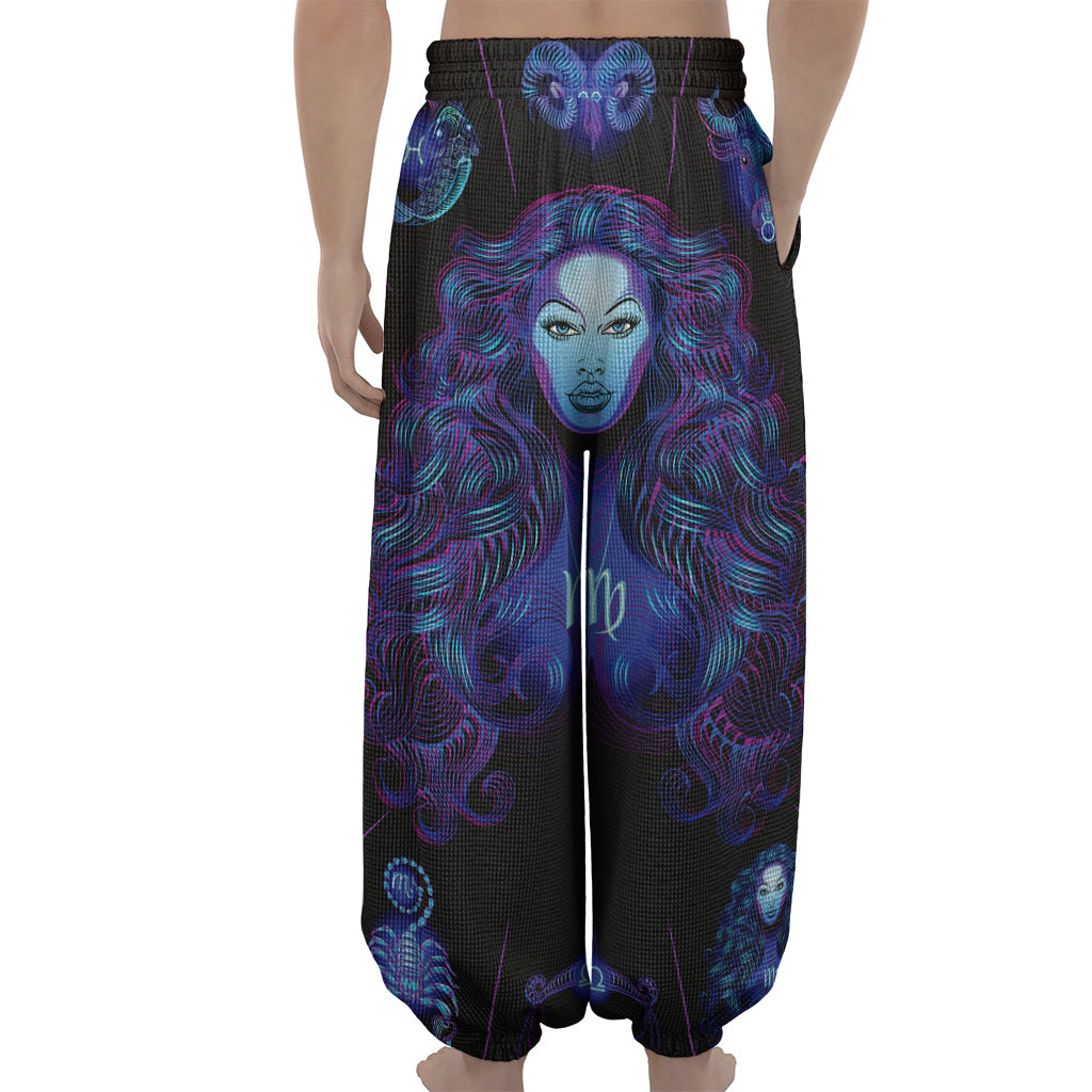 Virgo And Astrological Signs Print Lantern Pants