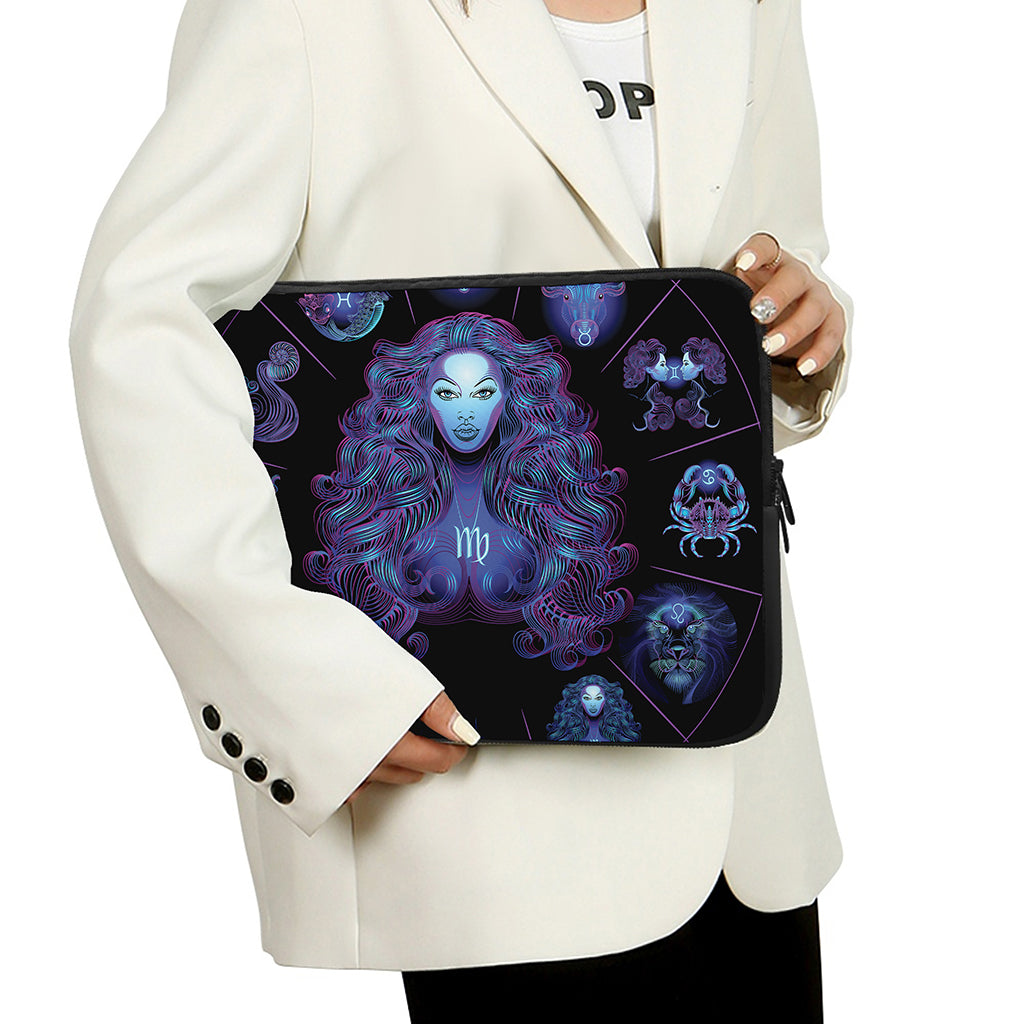 Virgo And Astrological Signs Print Laptop Sleeve