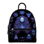 Virgo And Astrological Signs Print Leather Backpack