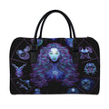Virgo And Astrological Signs Print Leather Duffel Bag