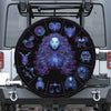 Virgo And Astrological Signs Print Leather Spare Tire Cover