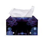 Virgo And Astrological Signs Print Leather Tissue Box Cover