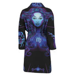 Virgo And Astrological Signs Print Men's Bathrobe