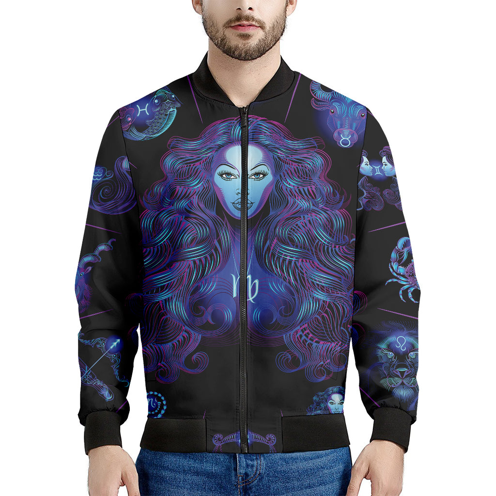 Virgo And Astrological Signs Print Men's Bomber Jacket