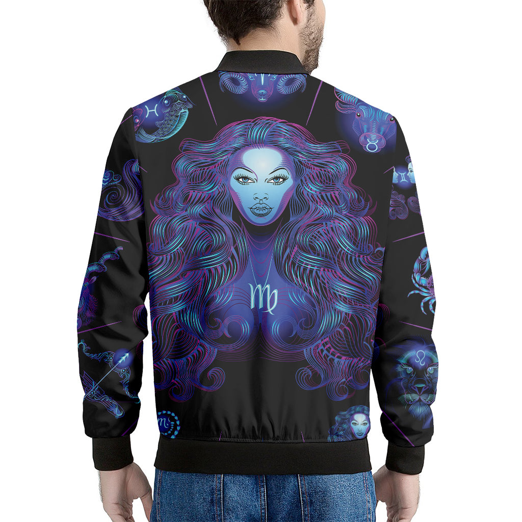 Virgo And Astrological Signs Print Men's Bomber Jacket