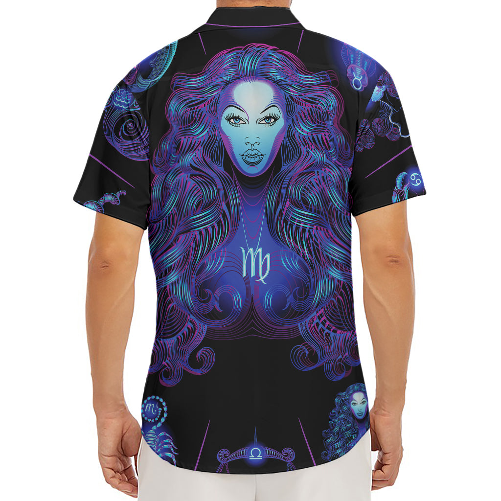 Virgo And Astrological Signs Print Men's Deep V-Neck Shirt