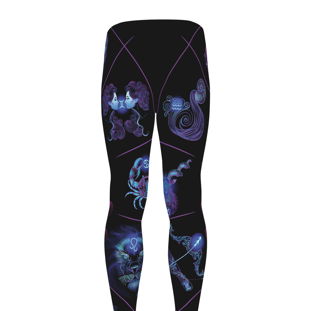 Virgo And Astrological Signs Print Men's leggings