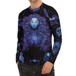 Virgo And Astrological Signs Print Men's Long Sleeve Rash Guard