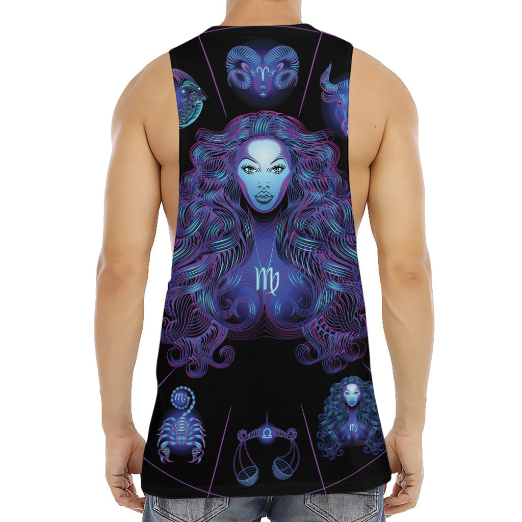 Virgo And Astrological Signs Print Men's Muscle Tank Top