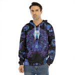 Virgo And Astrological Signs Print Men's Velvet Pullover Hoodie