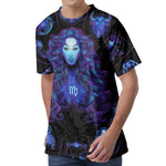 Virgo And Astrological Signs Print Men's Velvet T-Shirt