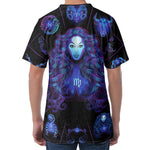 Virgo And Astrological Signs Print Men's Velvet T-Shirt
