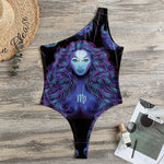 Virgo And Astrological Signs Print One Shoulder Bodysuit
