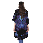 Virgo And Astrological Signs Print Open Front Beach Cover Up