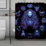Virgo And Astrological Signs Print Polyester Shower Curtain