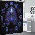 Virgo And Astrological Signs Print Premium Shower Curtain