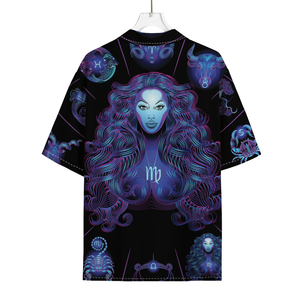 Virgo And Astrological Signs Print Rayon Hawaiian Shirt