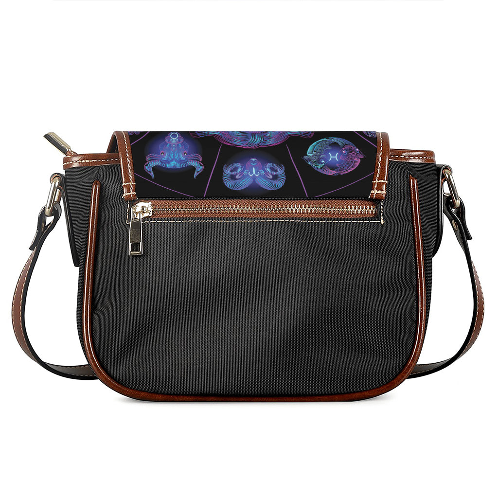 Virgo And Astrological Signs Print Saddle Bag