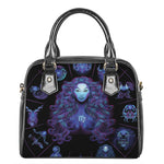 Virgo And Astrological Signs Print Shoulder Handbag
