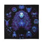 Virgo And Astrological Signs Print Silk Bandana