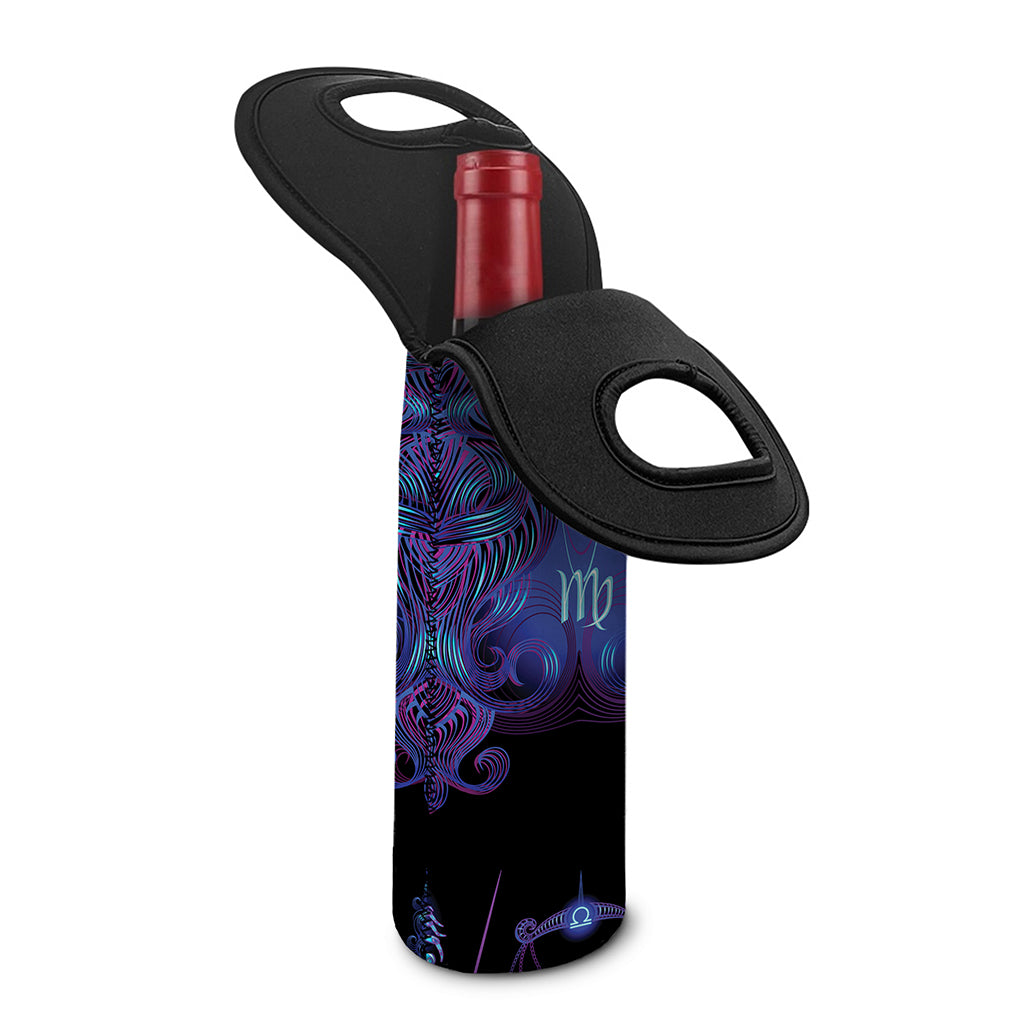 Virgo And Astrological Signs Print Single Neoprene Wine Tote