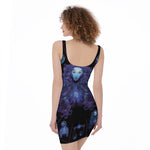Virgo And Astrological Signs Print Sleeveless Bodycon Dress