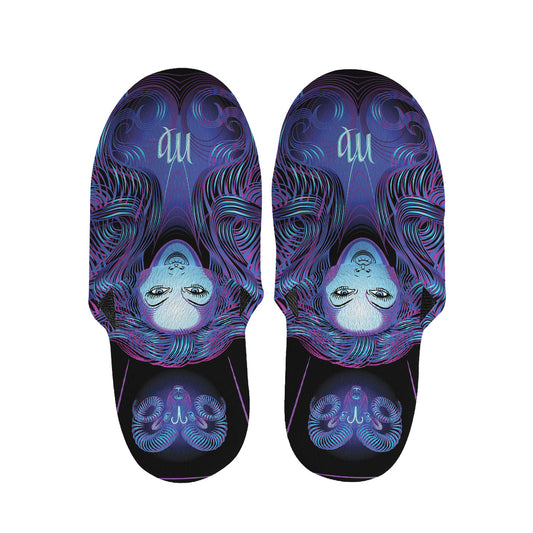 Virgo And Astrological Signs Print Slippers