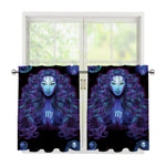 Virgo And Astrological Signs Print Tier Curtains
