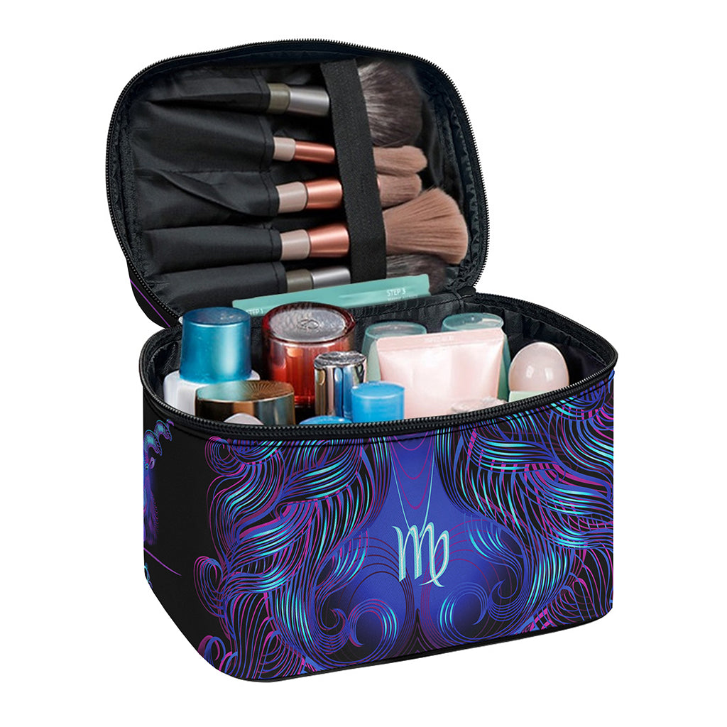 Virgo And Astrological Signs Print Travel Makeup Bag