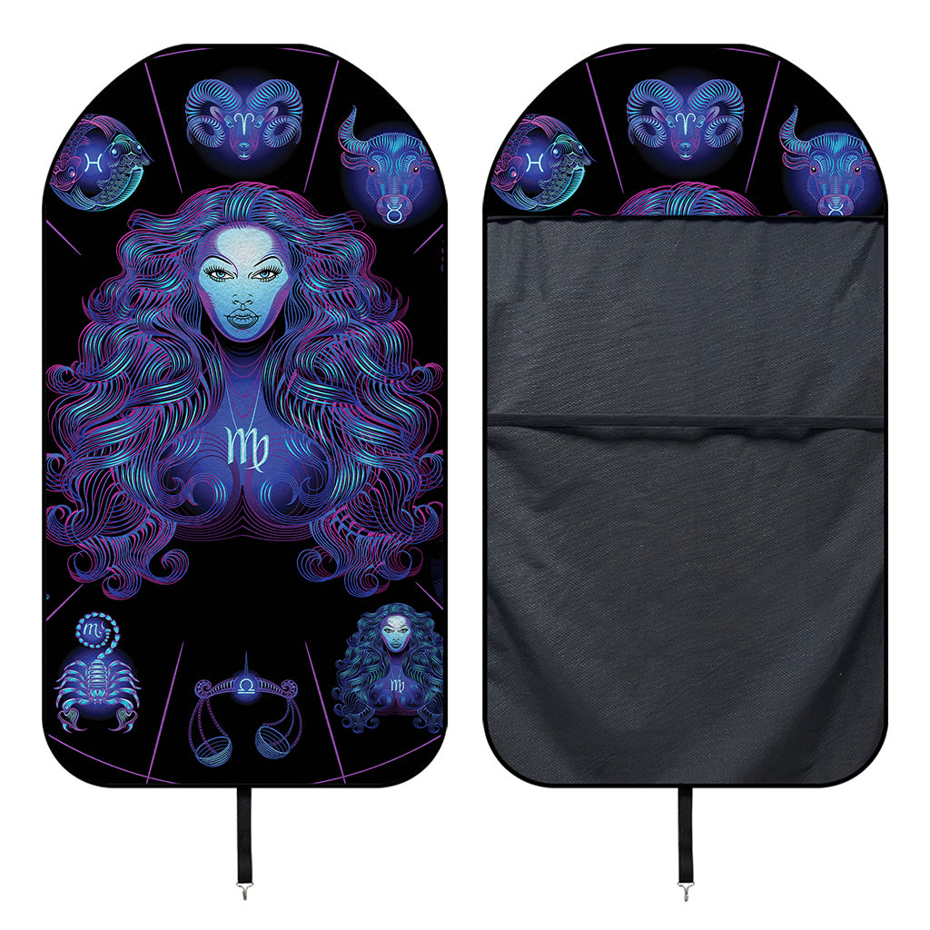 Virgo And Astrological Signs Print Waterproof Car Seat Cover