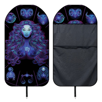 Virgo And Astrological Signs Print Waterproof Car Seat Cover