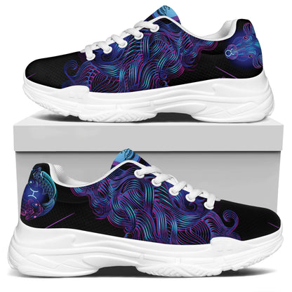 Virgo And Astrological Signs Print White Chunky Shoes