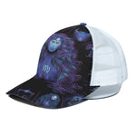 Virgo And Astrological Signs Print White Mesh Trucker Cap