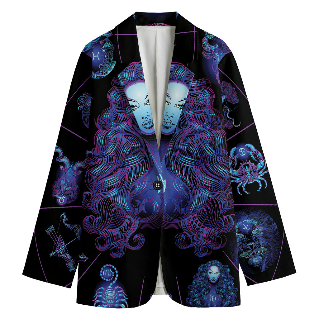 Virgo And Astrological Signs Print Women's Blazer