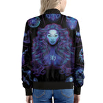 Virgo And Astrological Signs Print Women's Bomber Jacket