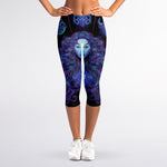 Virgo And Astrological Signs Print Women's Capri Leggings