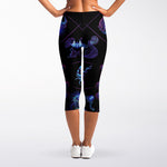 Virgo And Astrological Signs Print Women's Capri Leggings