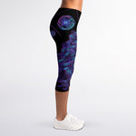Virgo And Astrological Signs Print Women's Capri Leggings