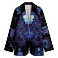 Virgo And Astrological Signs Print Women's Cotton Blazer