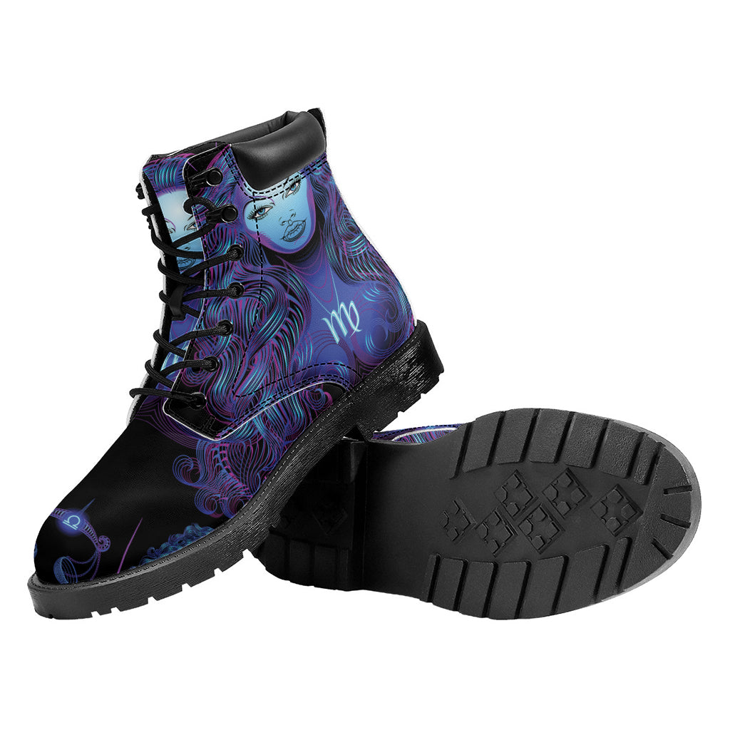 Virgo And Astrological Signs Print Work Boots