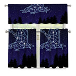 Virgo Constellation Print 3 Piece Kitchen Curtains