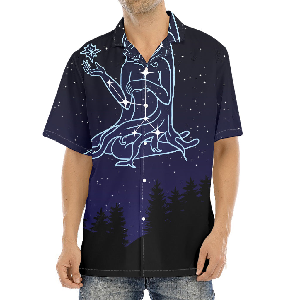 Virgo Constellation Print Aloha Shirt