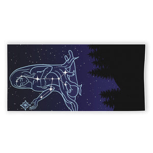 Virgo Constellation Print Beach Towel