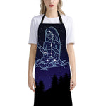 Virgo Constellation Print Bib Apron With Pocket
