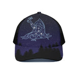 Virgo Constellation Print Black Mesh Trucker Cap