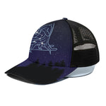 Virgo Constellation Print Black Mesh Trucker Cap