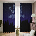 Virgo Constellation Print Dimout Pencil Pleat Curtains